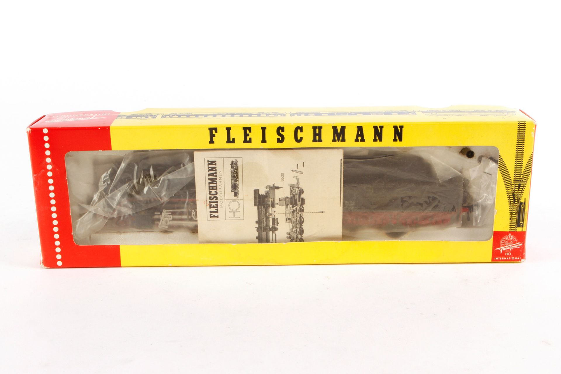 Fleischmann 1-E Schlepptenderlok ”50 808” 4177, S H0, schwarz, Originalkarton, Z 3