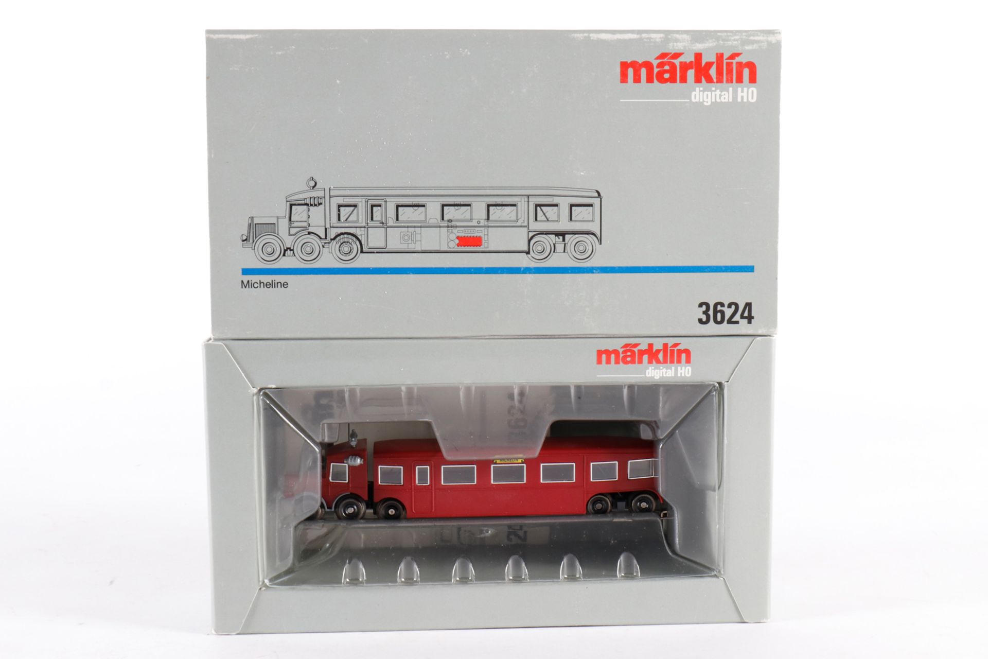 Märklin digital Michelin Schienenbus 3624, S H0, rot, Originalkarton, Z 2