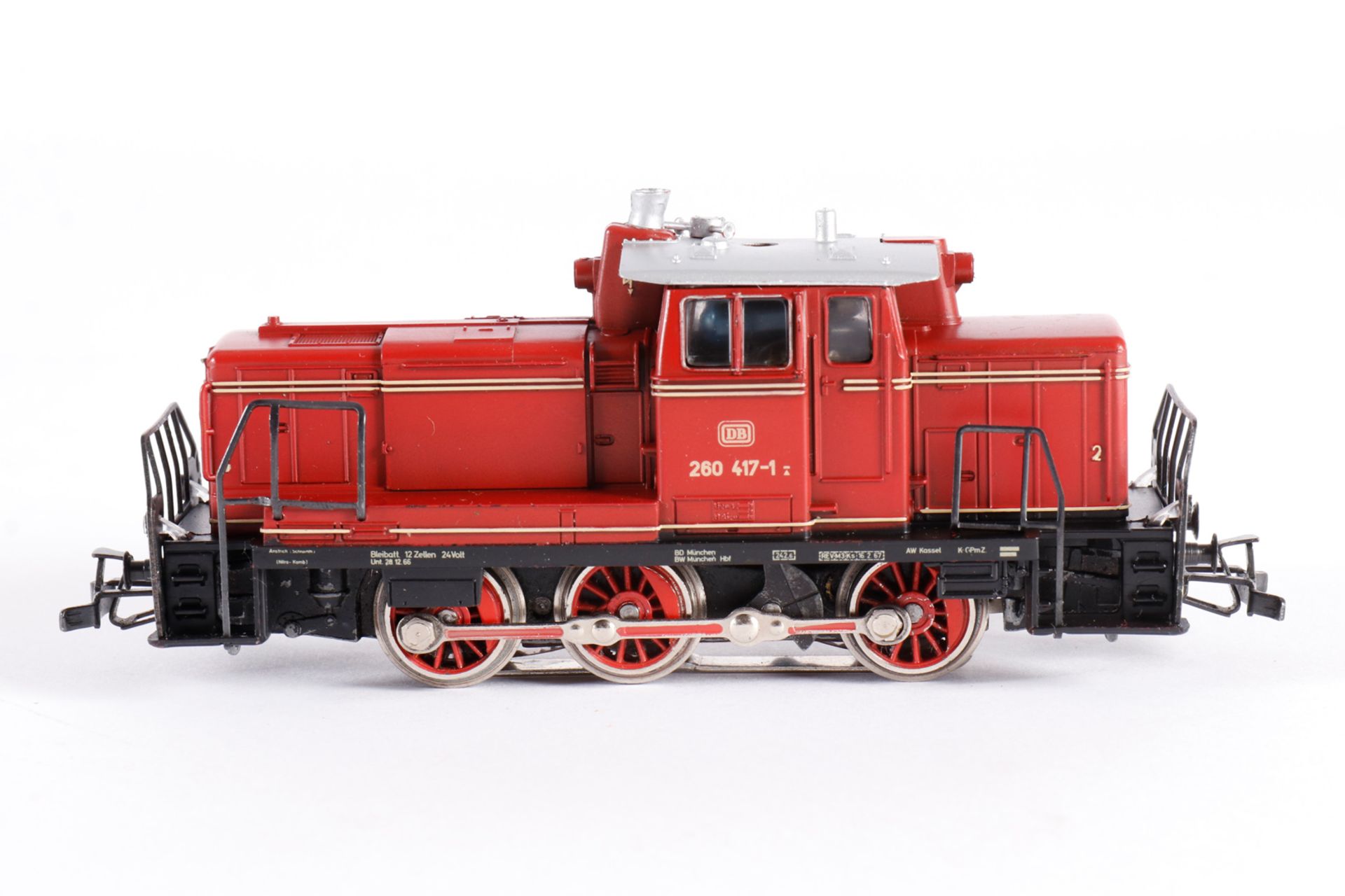 Märklin Diesellok ”260 417-1” 3064, S H0, rot, Originalkarton, Z 2-3