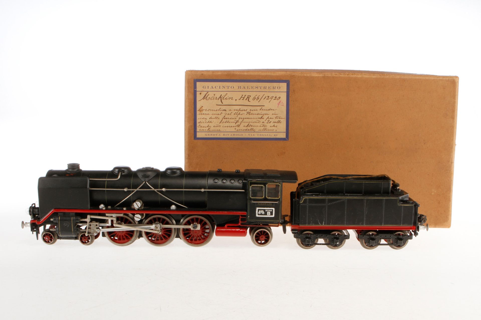 Märklin 2-C-1 Dampflok HR 70/12920, mit 4A-Tender, mattschwarz, handlackiert, S 0, elektr., 2 el.