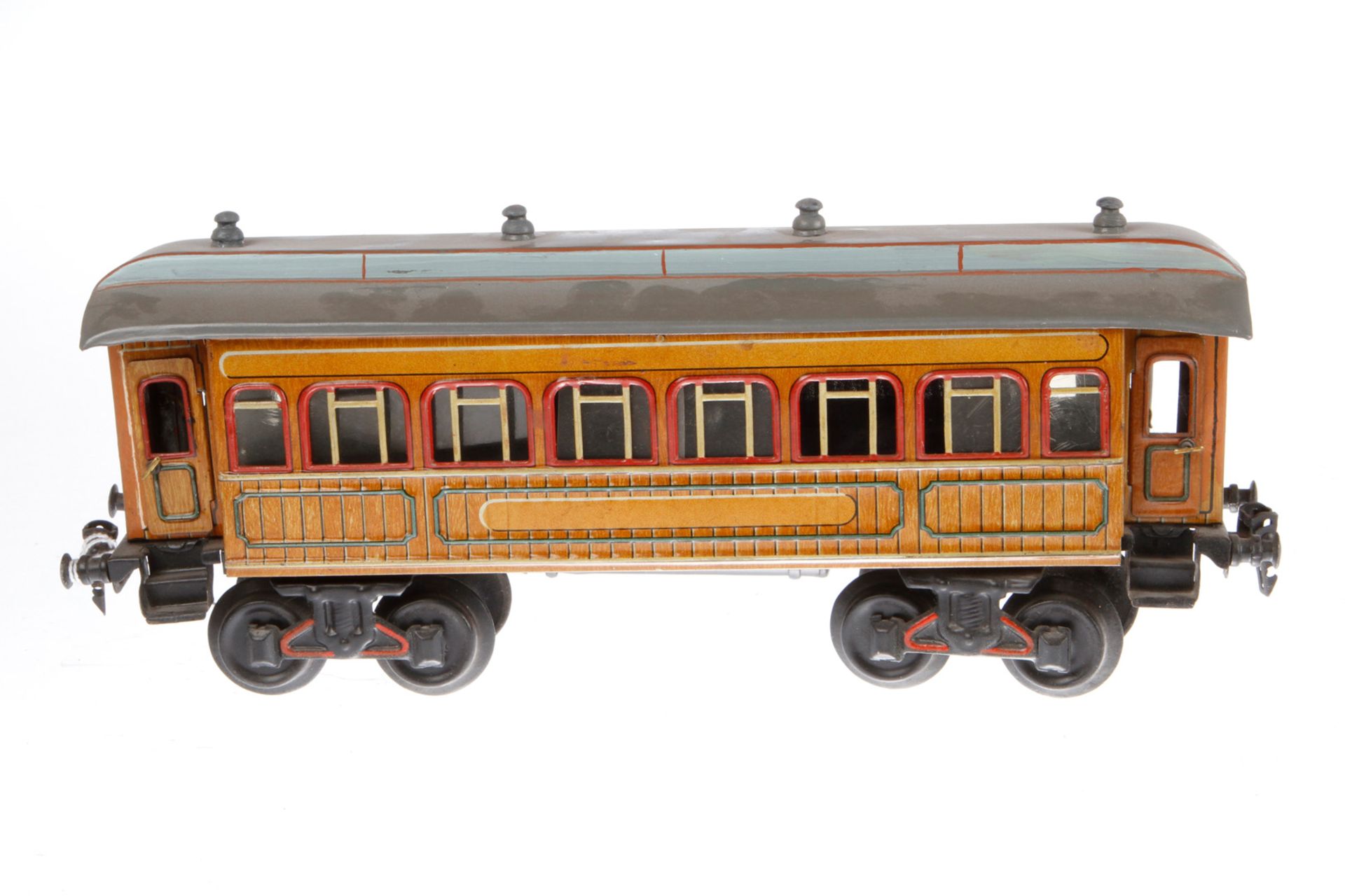 Bing Schlafwagen, S 1, uralt, Teak CL, mit Inneneinrichtung, Dach nachlackiert, Märklin