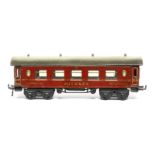 Bing Mitropa Schlafwagen, S 0, rot, mit Inneneinrichtung (NV) und 4 AT, Dach rest., LS und