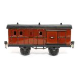 Märklin Gepäckwagen 1875, S 1, CL, mit 2 ST, LS tw ausgeb., gealterter Lack, L 24, Z 3