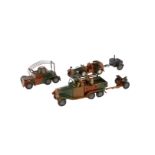 Konv. 5 Märklin Militär Fahrzeuge, Guss, Mimikry, Panzerspähwagen, Kübelwagen, LKW, Mörser und