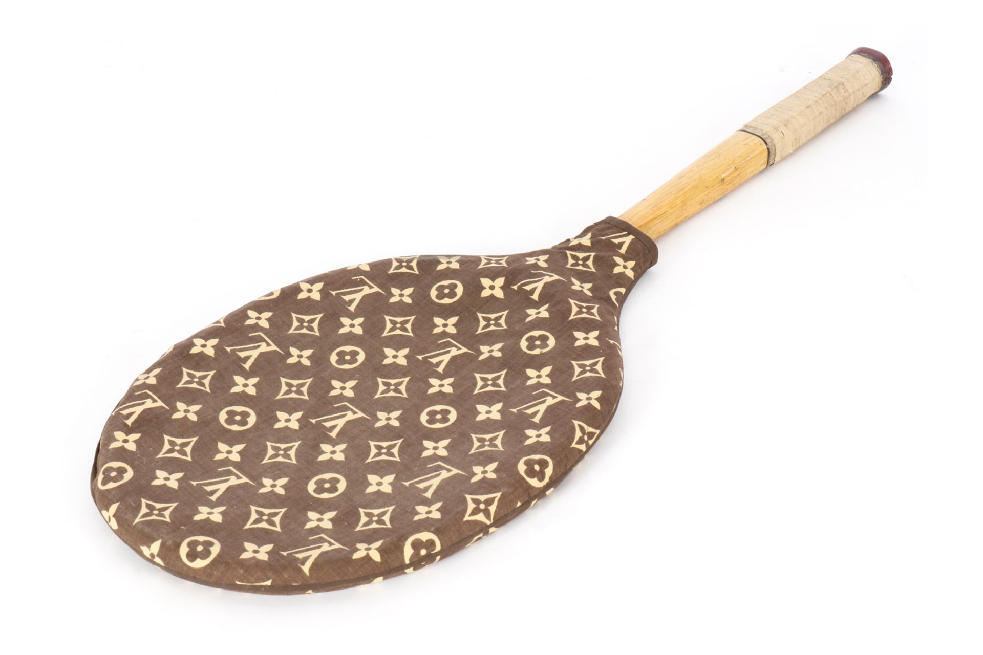 Benaglio Tennisschläger mit Louis Vuitton Schutzhülle aus Stoff, L 70