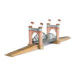 Bing Bogenbrücke, S 0, uralt, HL, für Uhrwerk, mit 2 Turmdurchfahrten, Fahnen ersetzt, Plattformen