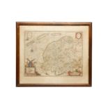 10 gerahmte Karten Nordeuropas, um 1800, tw coloriert, Michaele Flor a Langren Regis Catholici