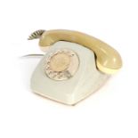 Telefon mit Wahlscheibe Plastik Phone with dial, gray plastic