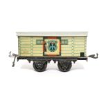 Bing Münchner Kindl Bierwagen, S 0, CL, mit 2 ST, LS und gealterter Lack, L 13,5, Z 2-3