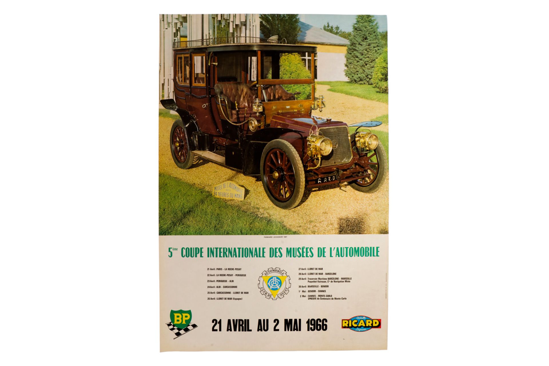 4 Ralleyeplakate, 2., 3., 4. und 5. Coupe Internationale des Musees de L´automobile 1963 - 1966, - Image 4 of 4