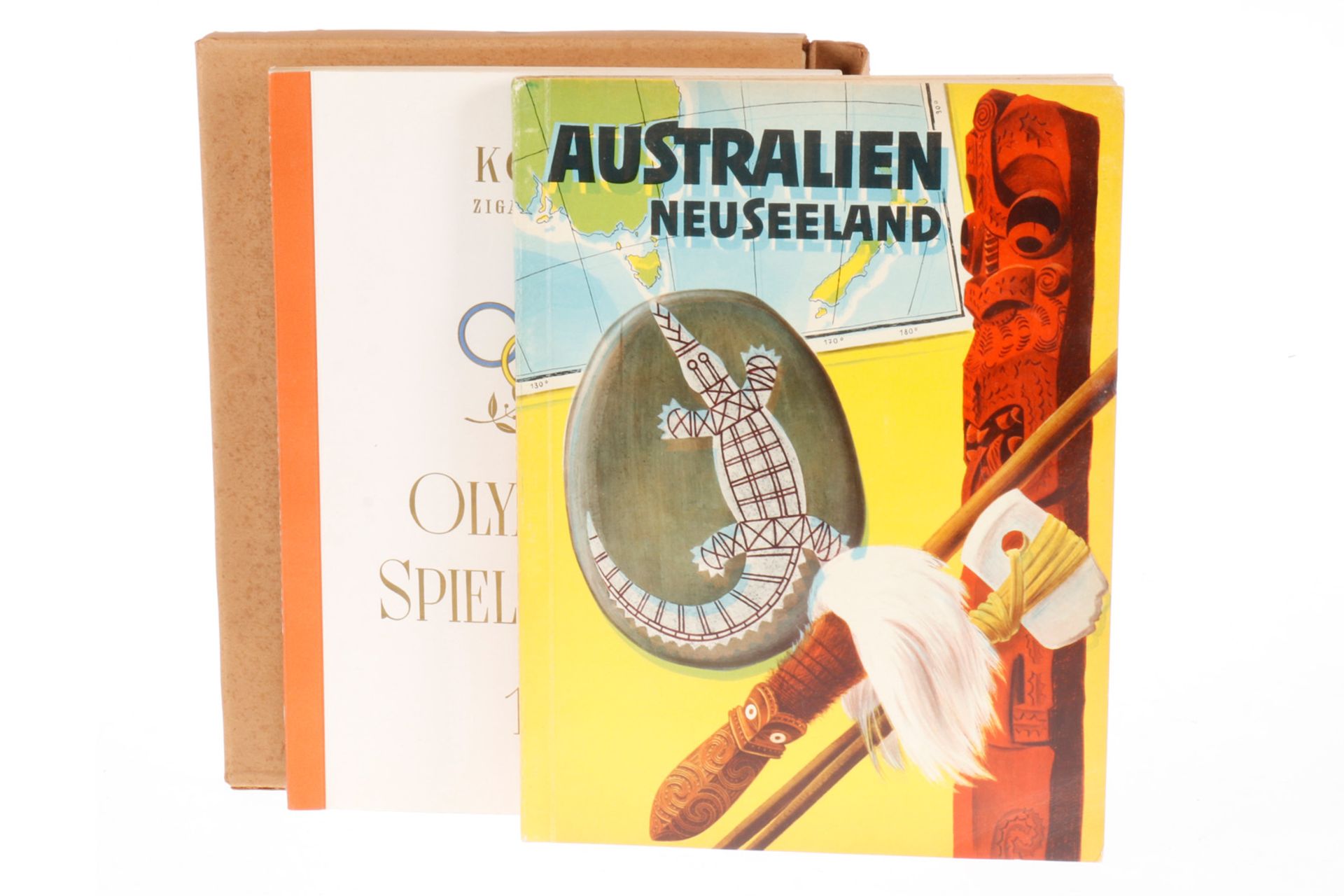 3 Zigarettenbilderalben, ”Die Welt im bunten Flaggenbild”, ”Australien”, ”Olympische Spiele 1952”