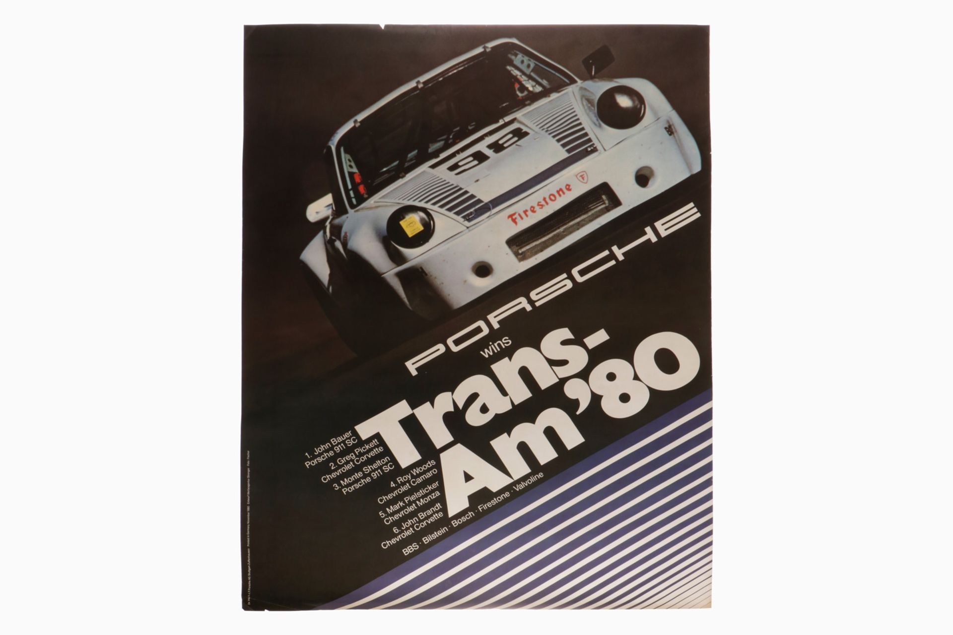 Porsche Plakat ”Trans-Am 80”, Entwurf: Strenger, L 74, H 100