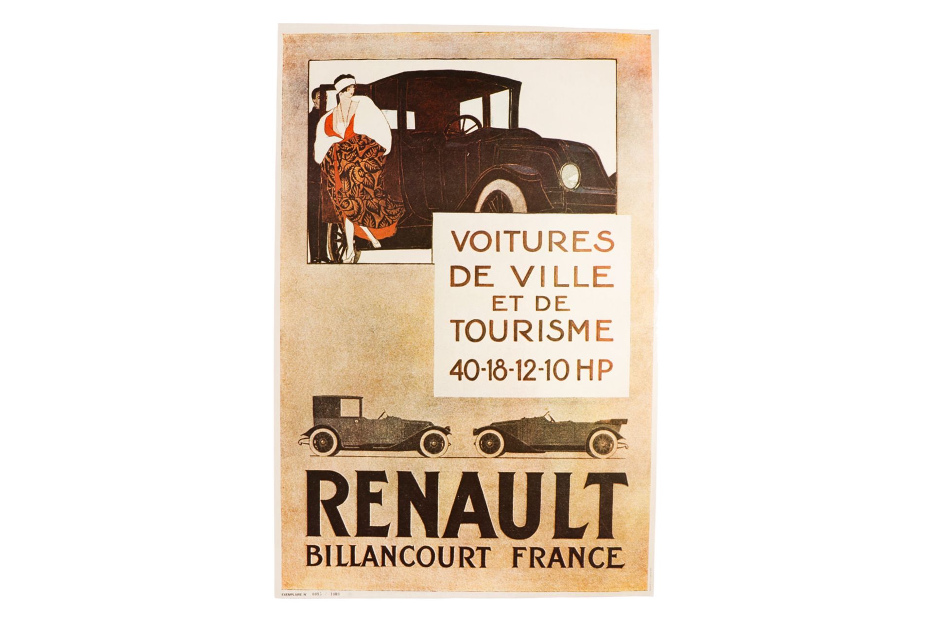 Mappe mit 6 limitierten Reproduktionen von Renault-Plakaten, Falcucci, Exemplar-Nr. 95/1000, Edition - Bild 6 aus 7