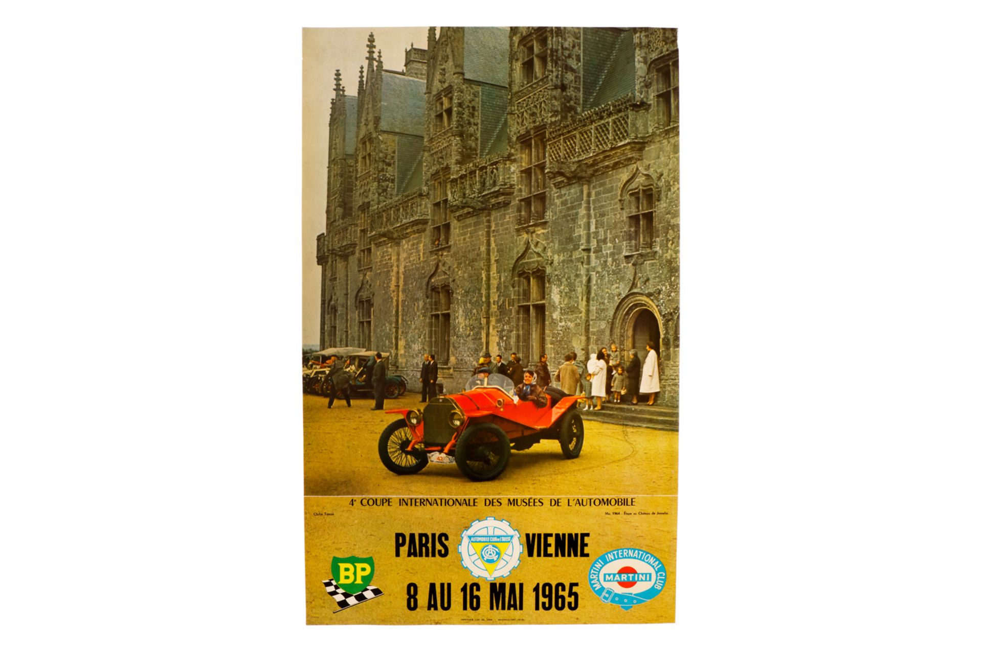 4 Ralleyeplakate, 2., 3., 4. und 5. Coupe Internationale des Musees de L´automobile 1963 - 1966,