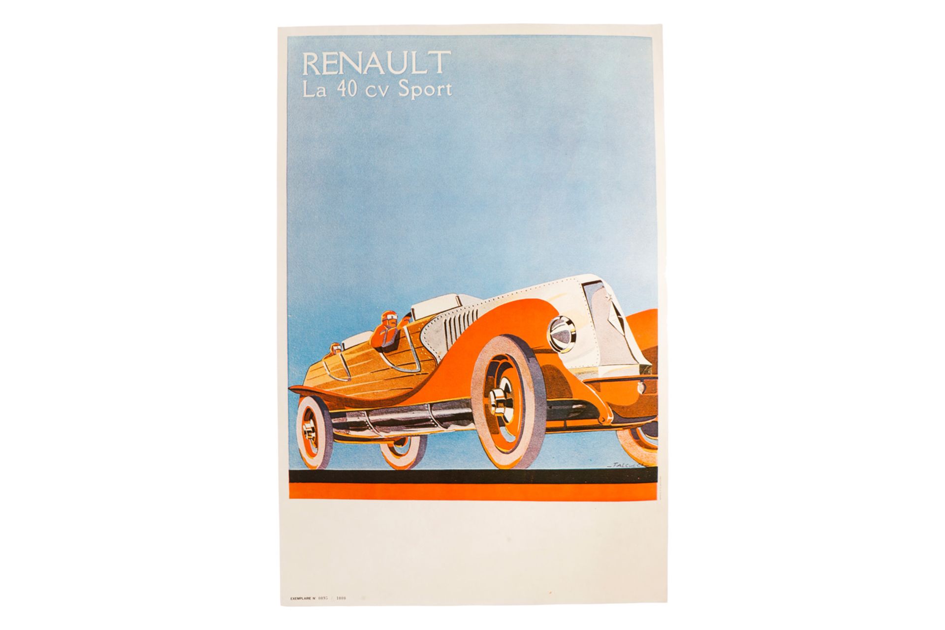 Mappe mit 6 limitierten Reproduktionen von Renault-Plakaten, Falcucci, Exemplar-Nr. 95/1000, Edition - Image 7 of 7