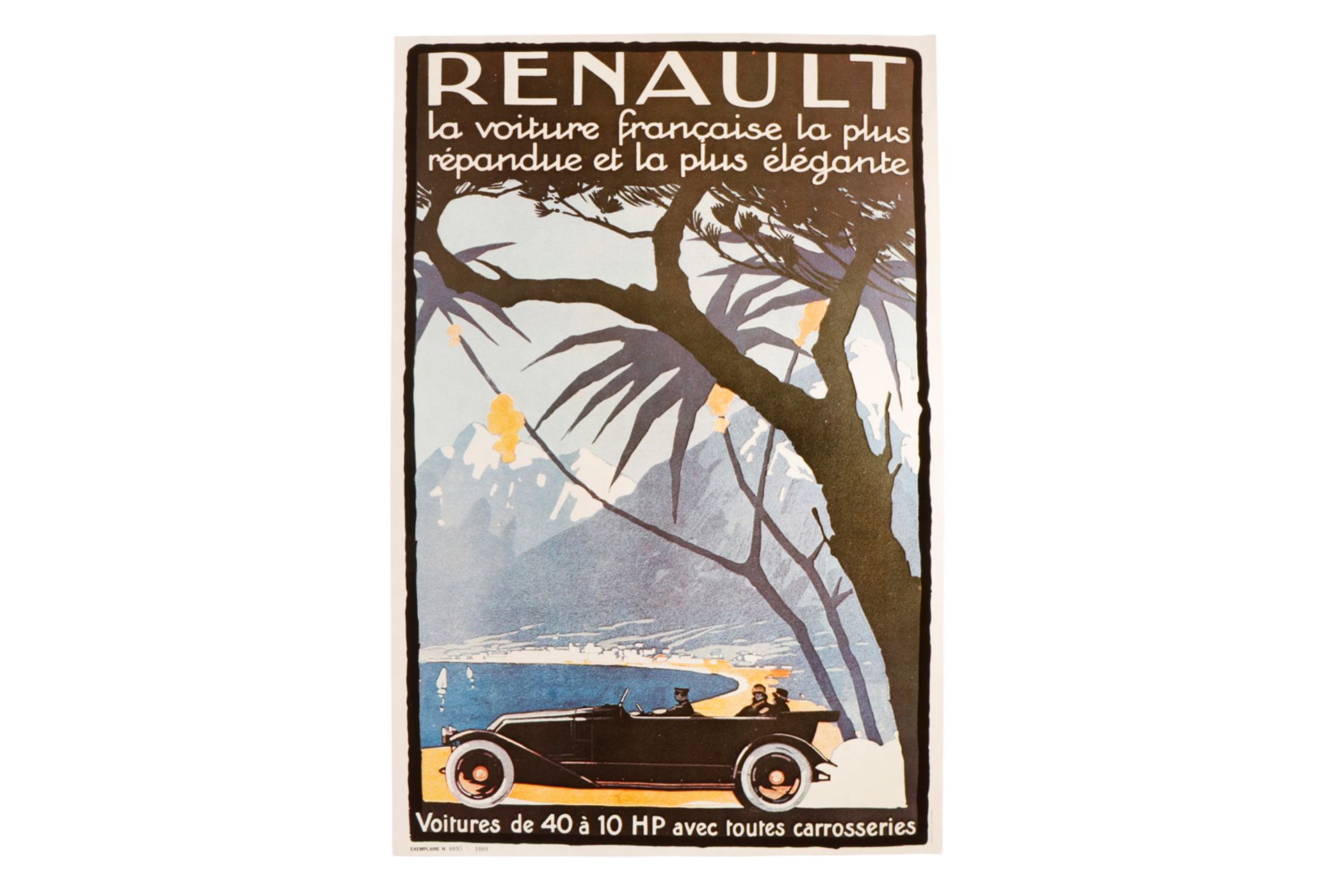 Mappe mit 6 limitierten Reproduktionen von Renault-Plakaten, Falcucci, Exemplar-Nr. 95/1000, Edition - Bild 5 aus 7