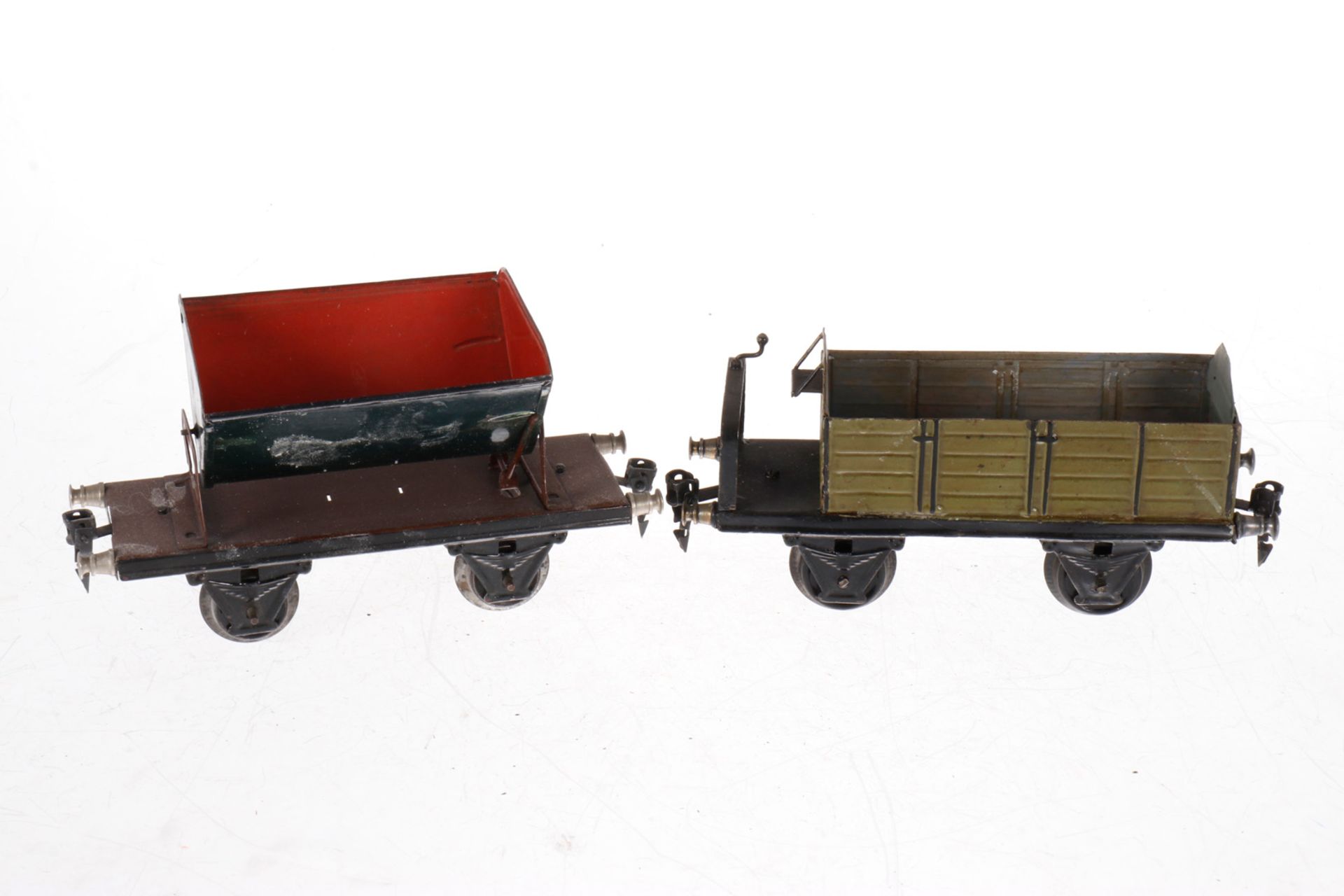 2 Märklin Güterwagen, S 1, HL, L 19,5, Z 4