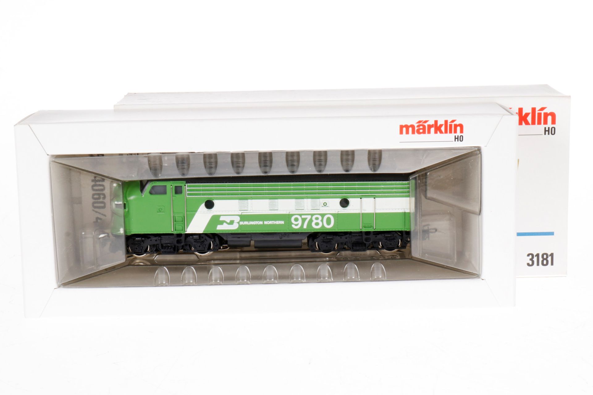 Märklin Diesellok ”BN 9780” 3181, S H0, grün/weiß/schwarz, Gebrauchsspuren, OK, Z 3