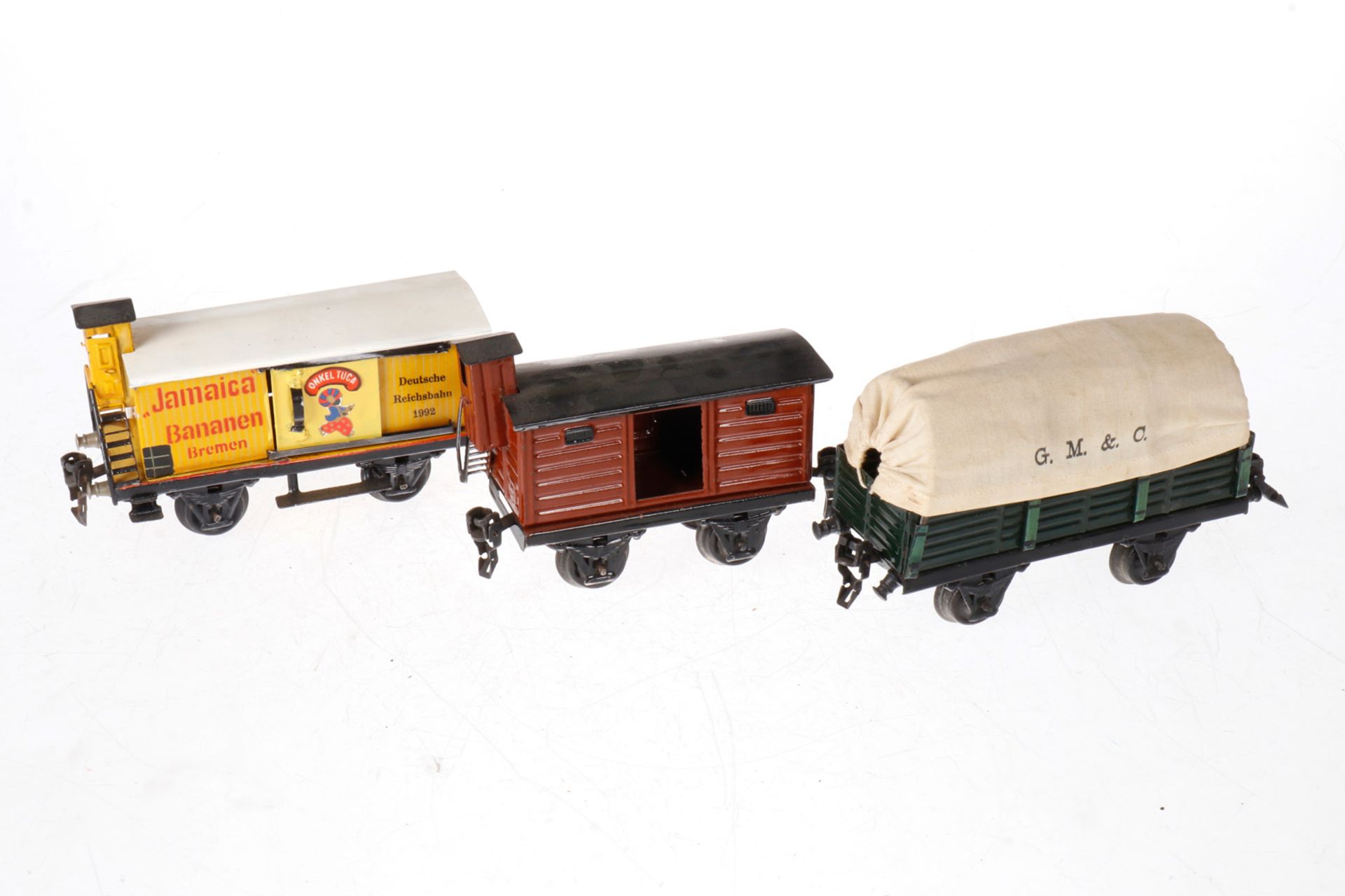 3 Märklin Güterwagen, S 0, HL, L 11 und 16,5, Z 4