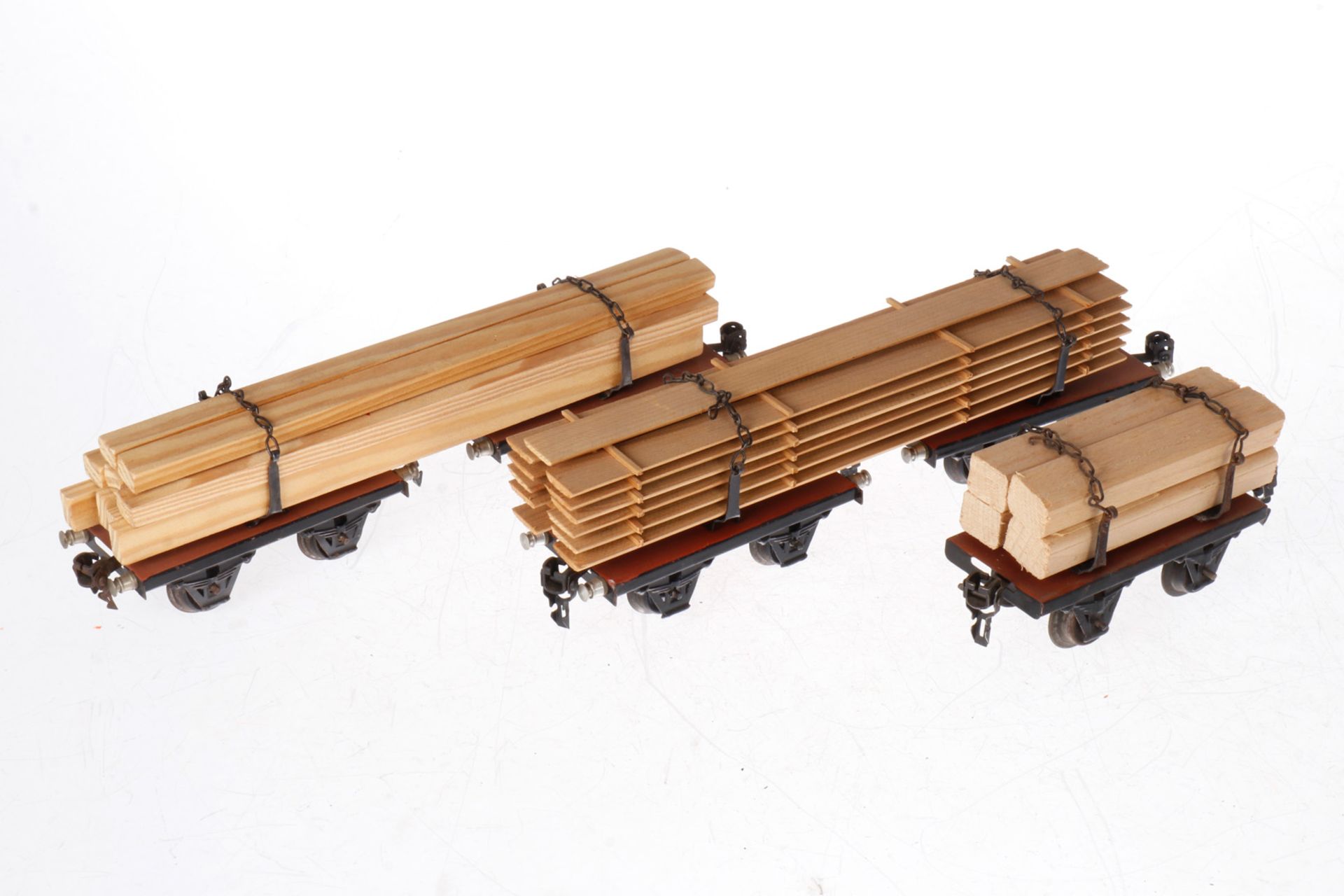 3 Märklin Bretterwagen, S 0, HL, Z 4