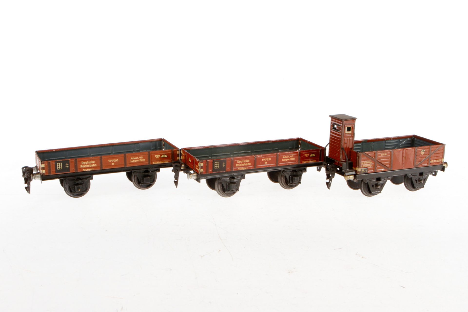 3 Märklin Güterwagen, S 0, CL, L 13 und 16,5, Z 4