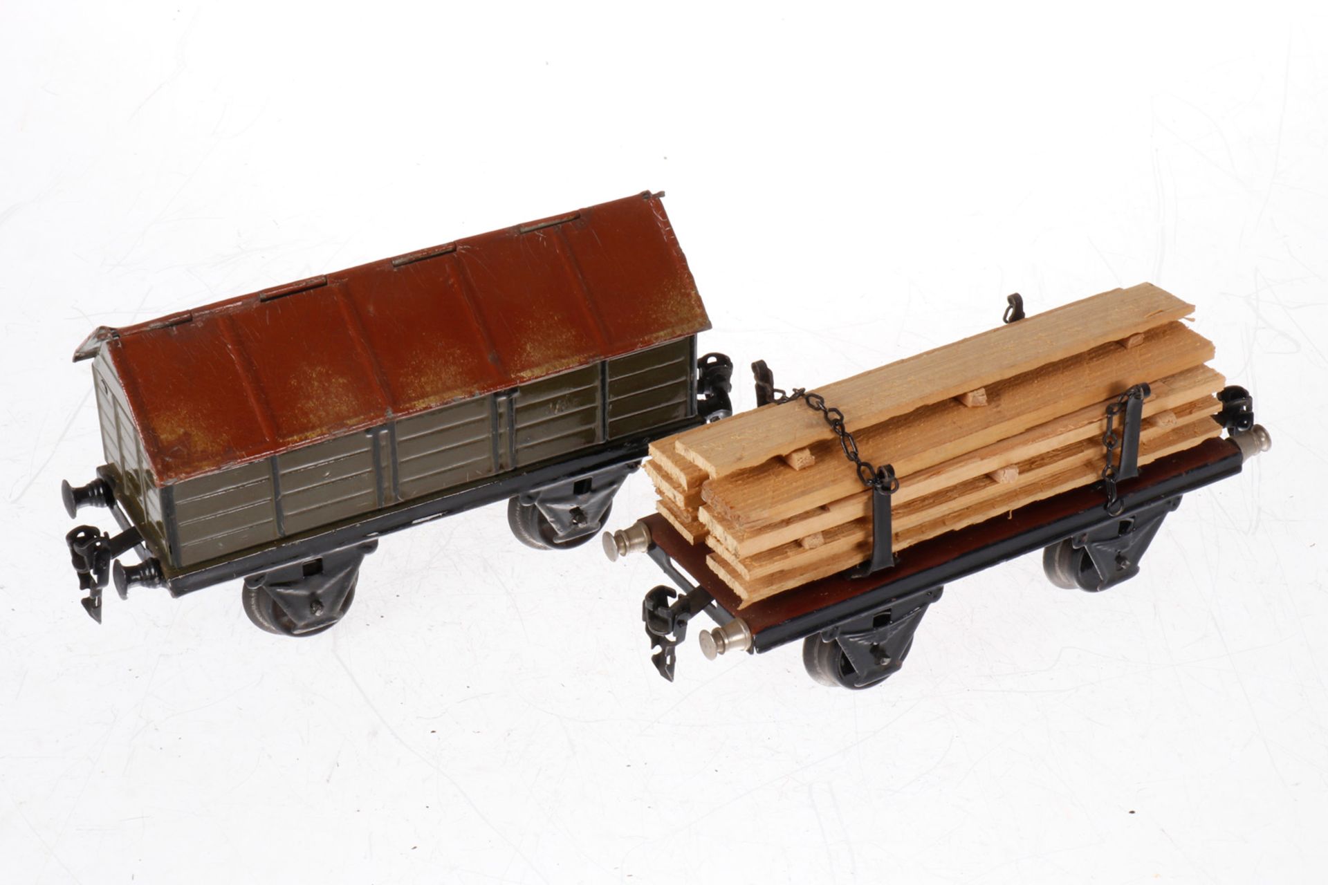 2 Märklin Güterwagen, S 1, HL, L 19,5, Z 4