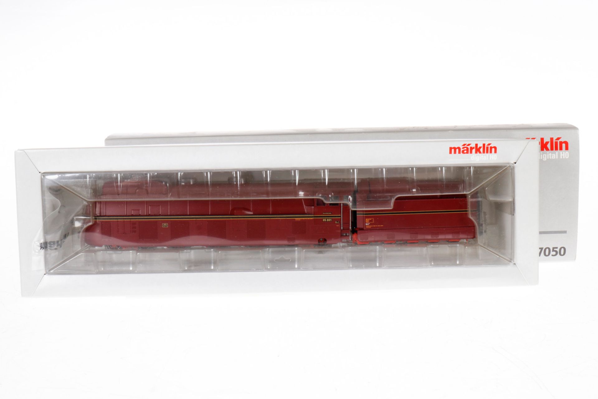 Märklin digital 2-C-2 Schlepptenderlok ”05 001” 37050, S H0, rot, Gebrauchsspuren, OK, Z 3