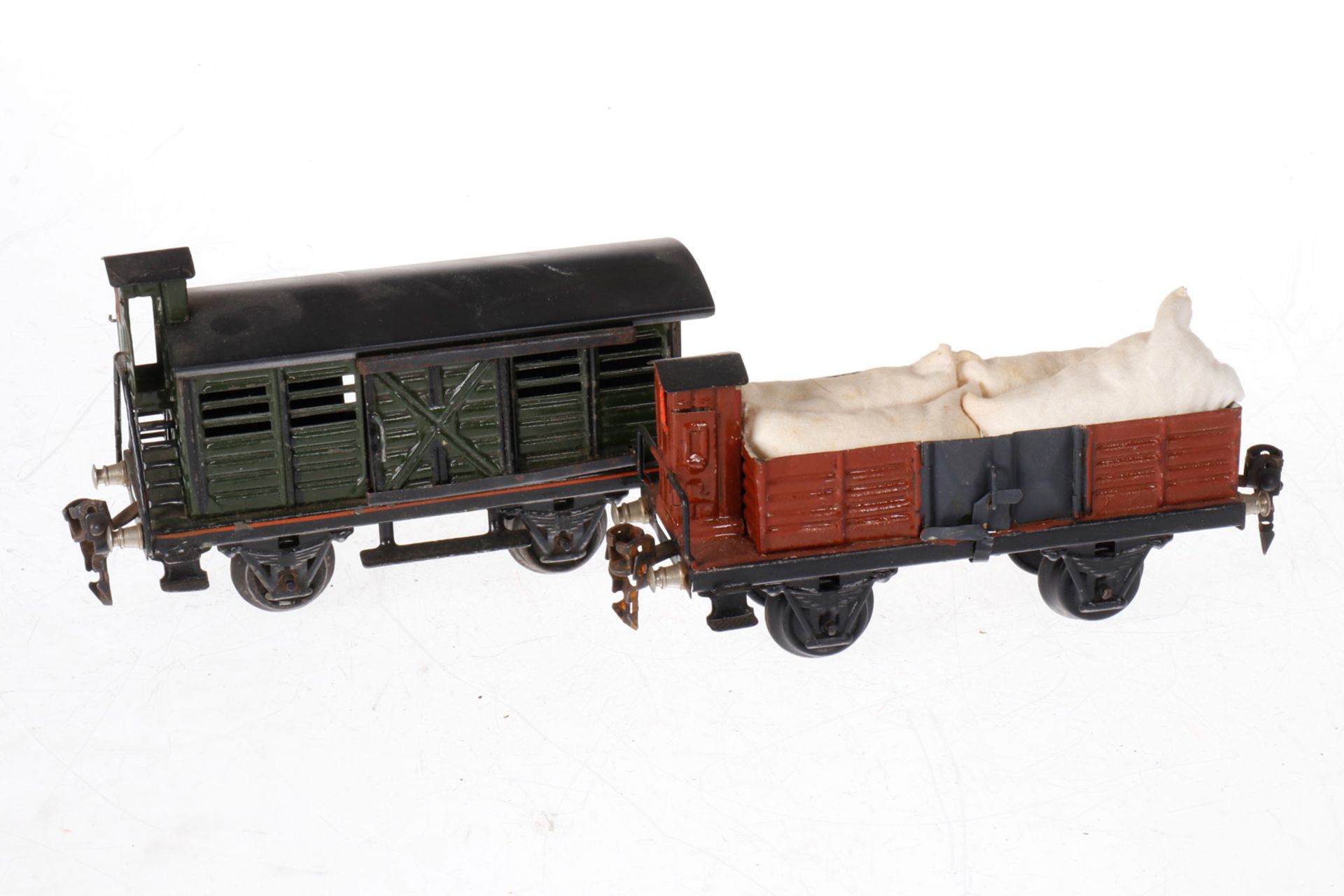 2 Märklin Güterwagen, S 0, HL, L 16,5, Z 4