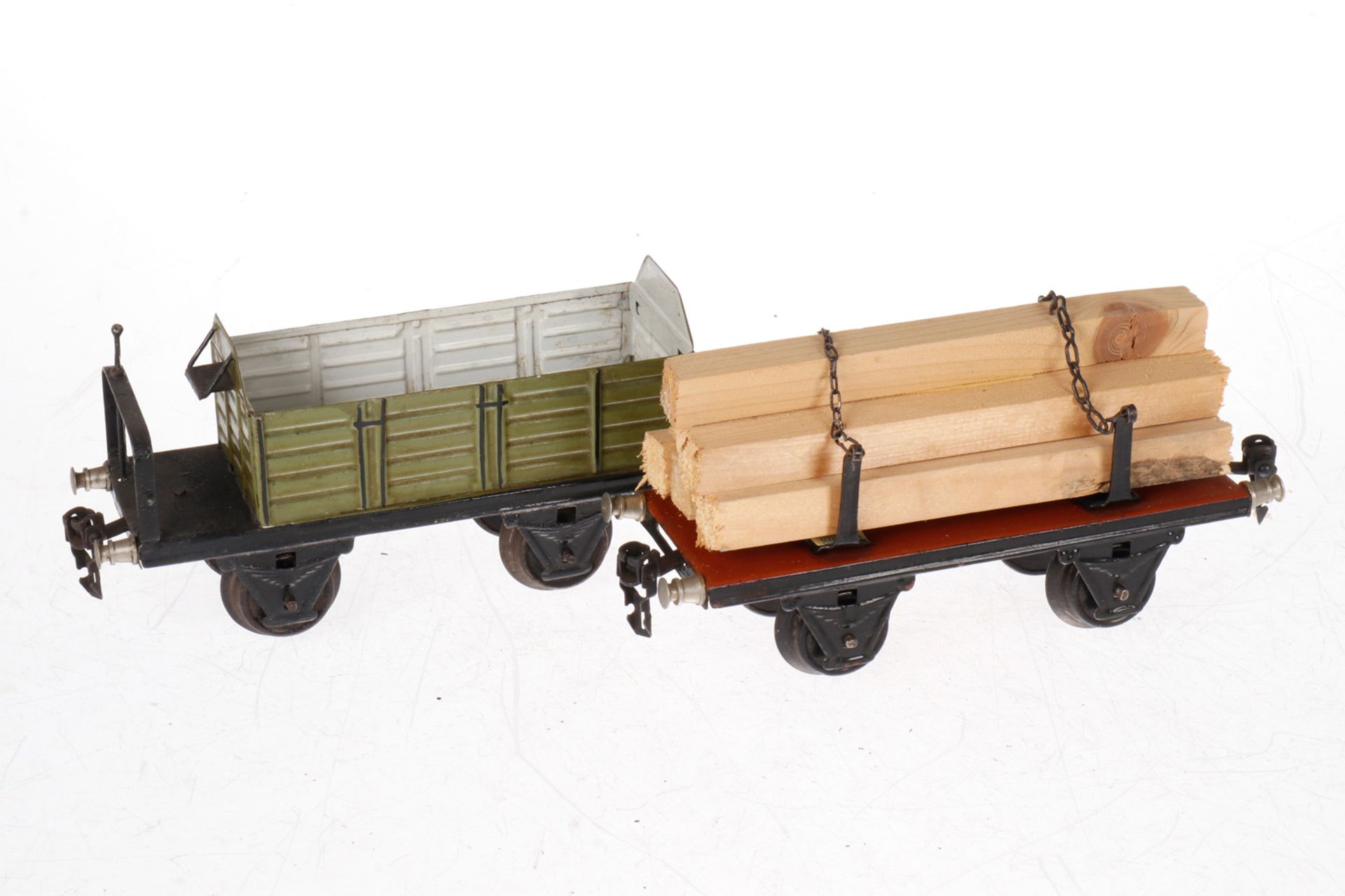 2 Märklin Güterwagen, S 1, HL, L 19,5, Z 4