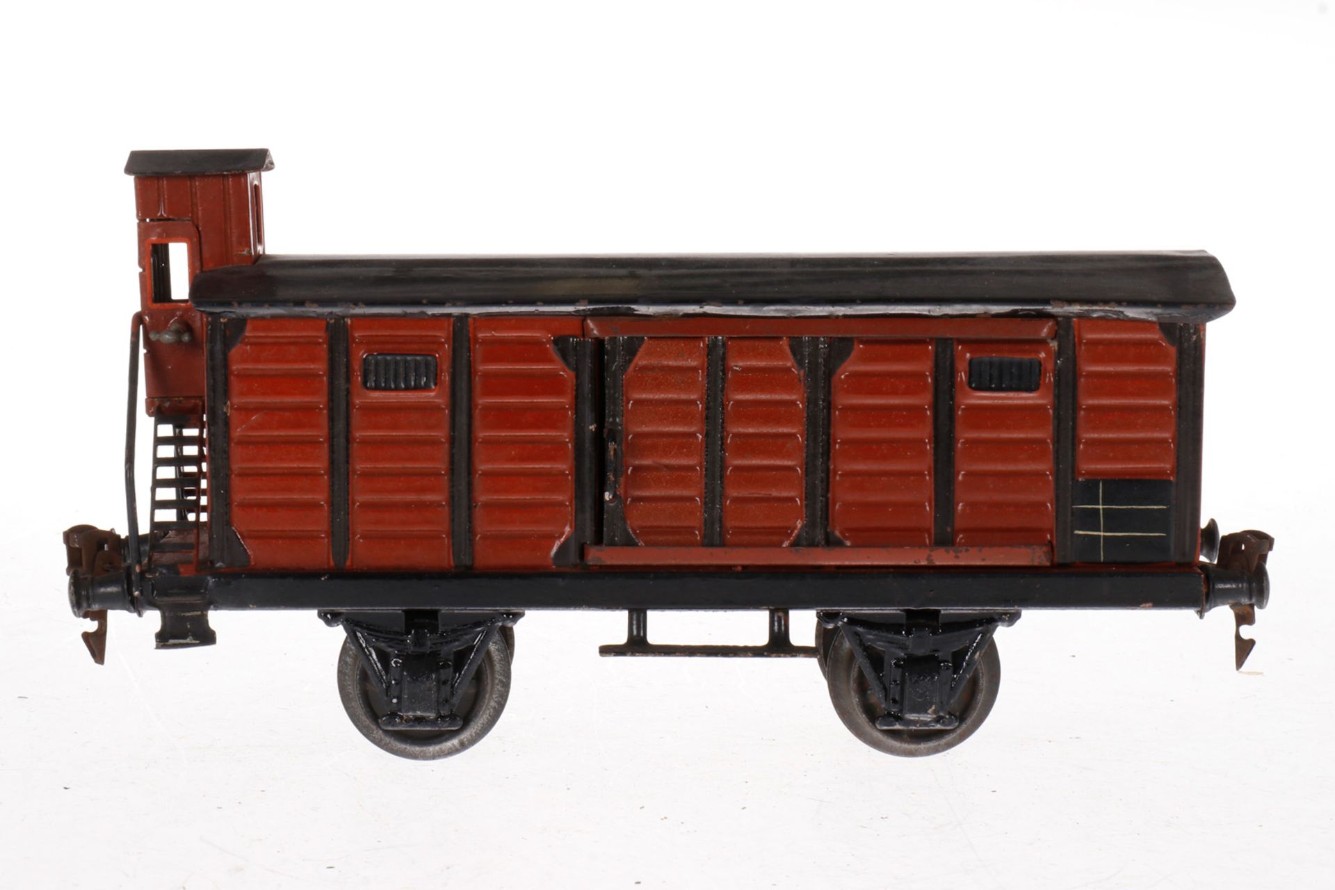 Märklin gedeckter Güterwagen 1929, S 1, HL, mit BRHh und 2 ST, L 24,5, Z 4