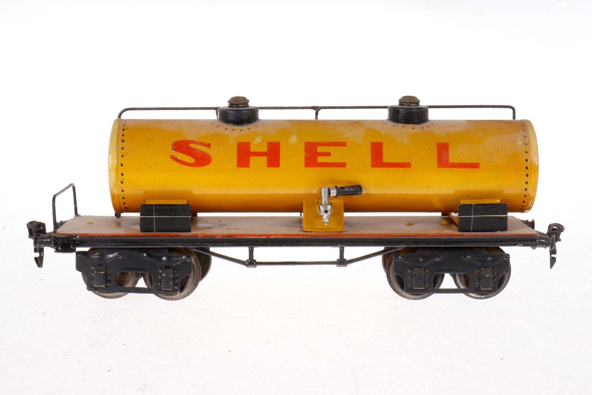 Märklin Shell Kesselwagen 1954, S 1, HL, Schwarzbereiche tw nachlackiert, L 31,5, Z 4