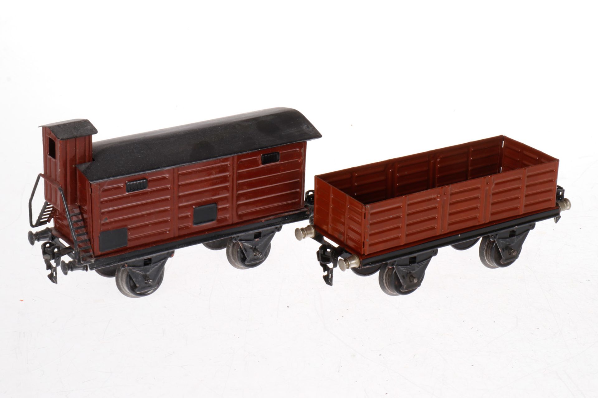 2 Märklin Güterwagen, S 1, HL und ÜL, L 19,5, Z 4