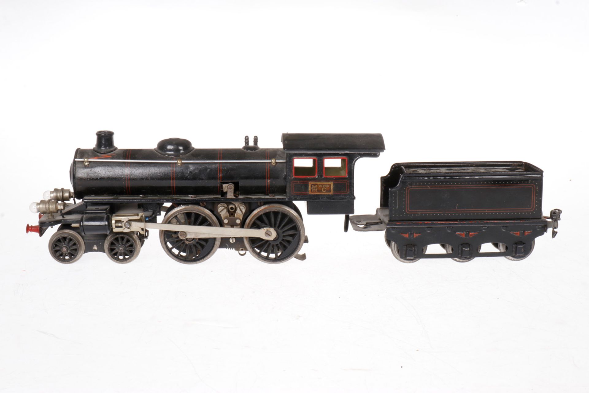 Märklin 2-B Dampflok E 65/13041, S 1, elektr., schwarz, mit Tender und 2 el. bel. Stirnlampen, tw