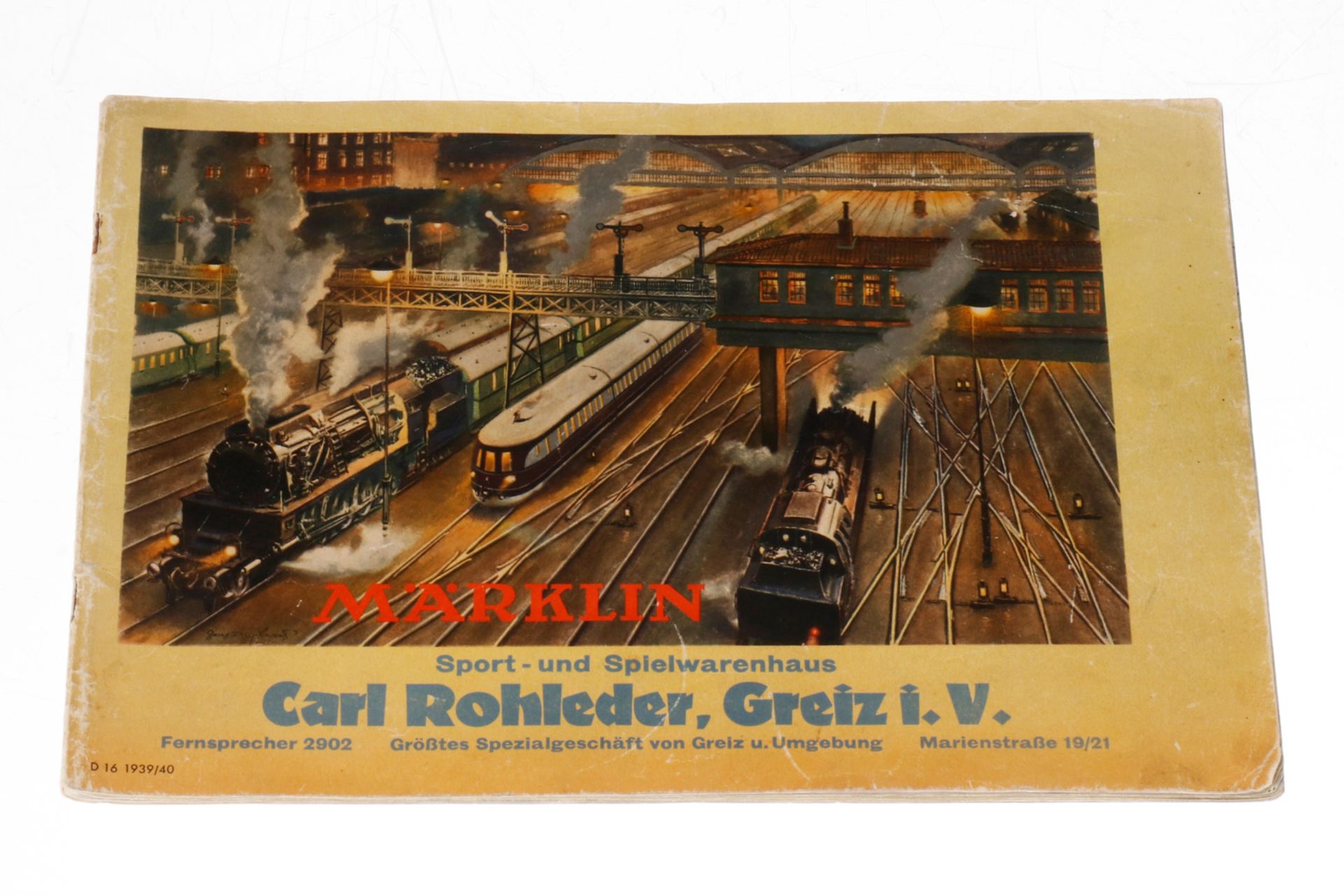 Märklin Katalog D 16 1939/40, 72 Seiten, Gebrauchsspuren, Z 3