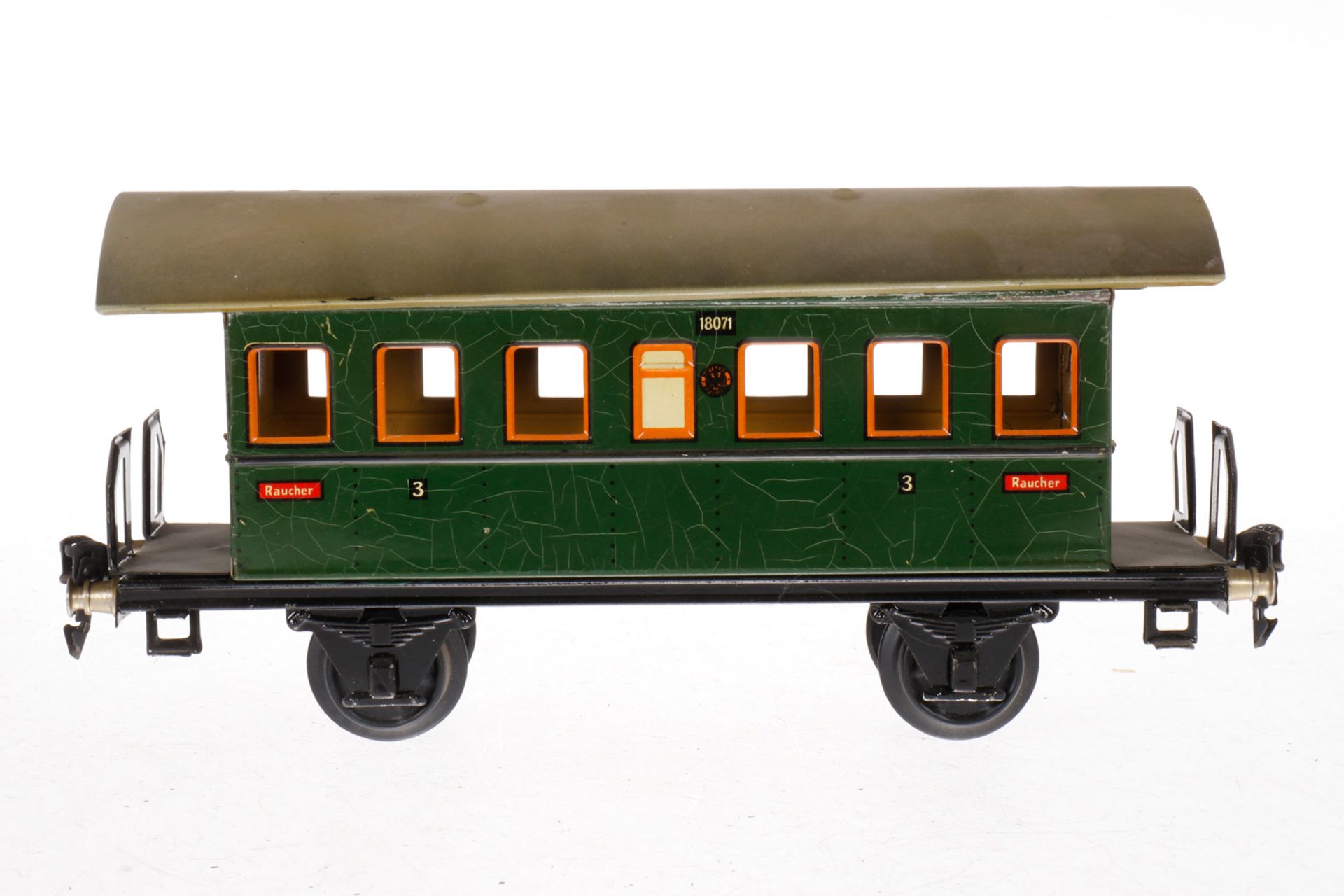 Märklin Personenwagen 1807, S 1, CL, mit 2 AT, LS und gealterter Lack, L 27, Z 3