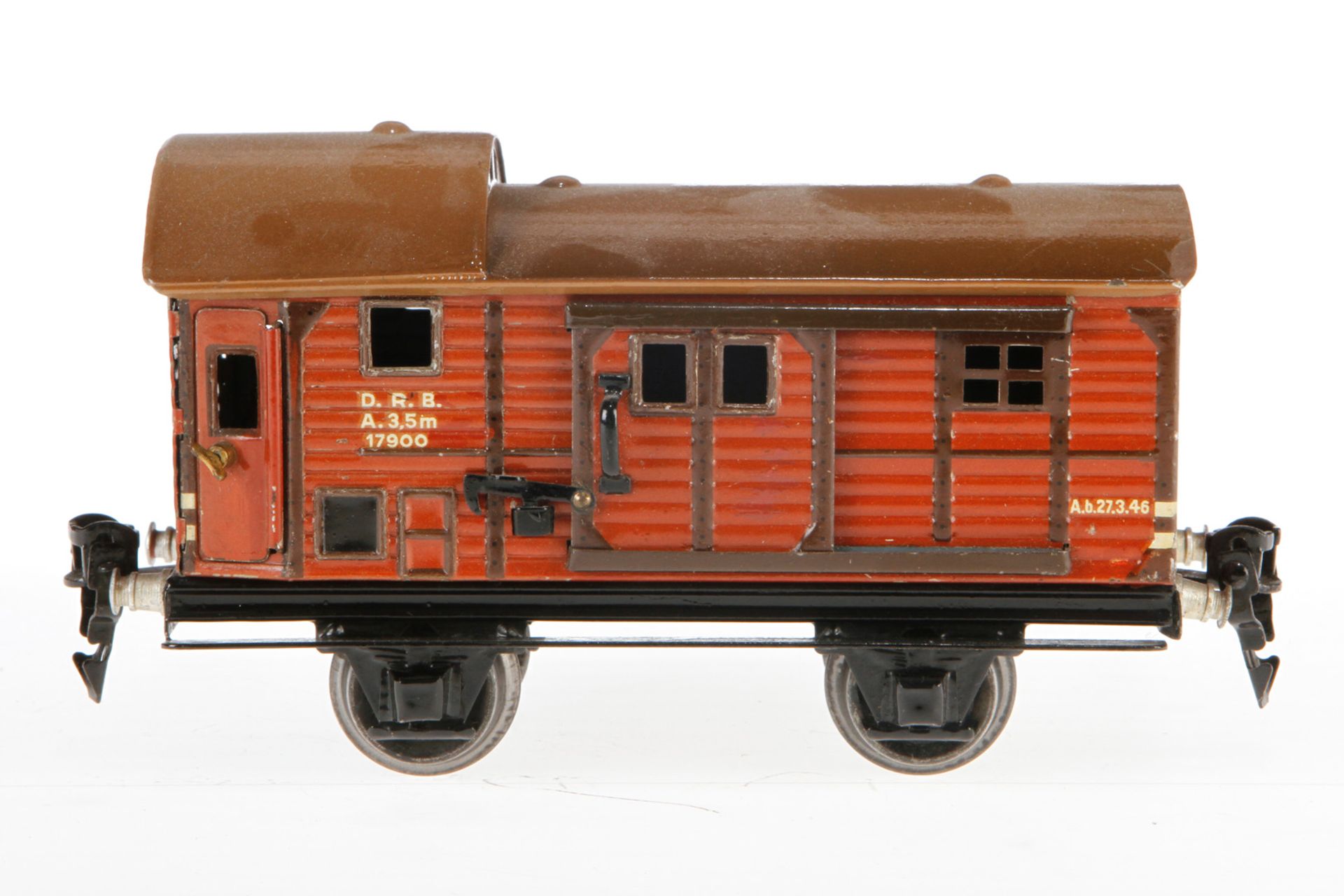 Märklin Güterzug-Gepäckwagen 1790, S 0, CL, mit 2 AT und 2 STH, Rahmenbereich und Trittstufen