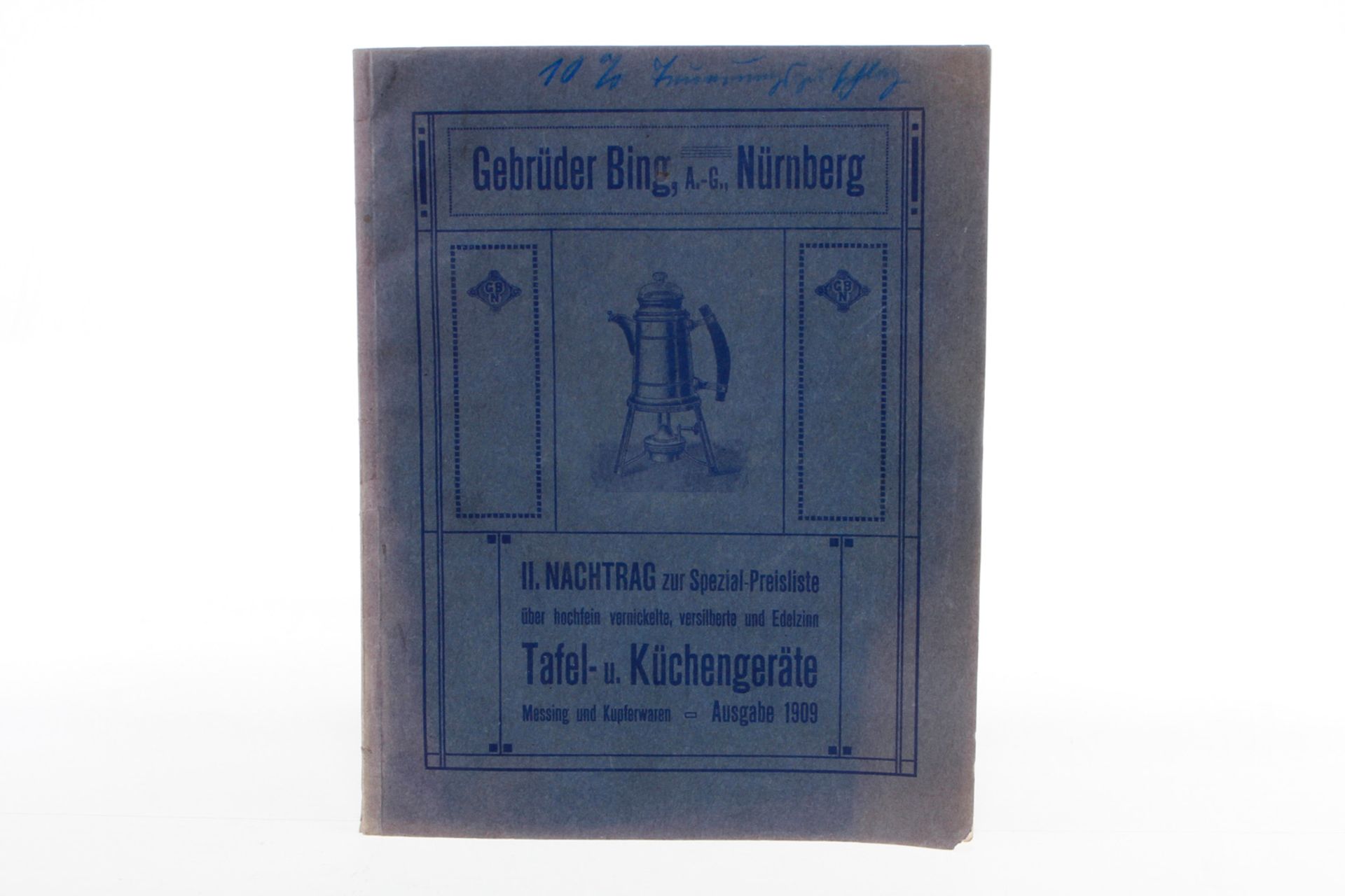 Bing 2. Nachtrag-Katalog ”Tafel- u. Küchengeräte” 1909, Alterungsspuren