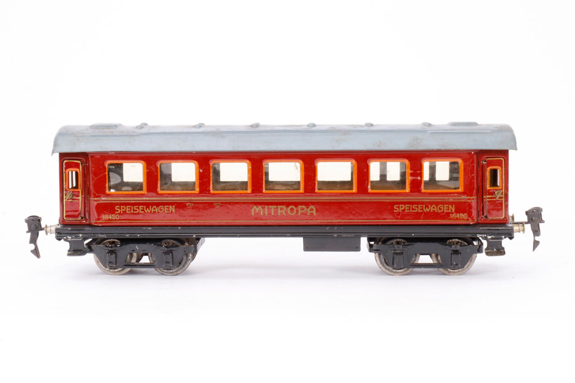 Märklin Mitropa Speisewagen 1842, S 0, CL, mit 4 AT und Gussrädern, NV, Dach rest., LS und