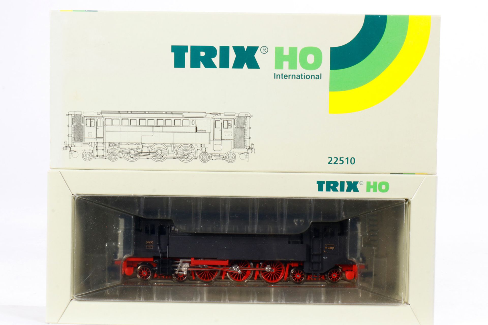 Trix Diesellok ”V 3201” 22510, S H0, schwarz, Alterungsspuren, OK, Z 2