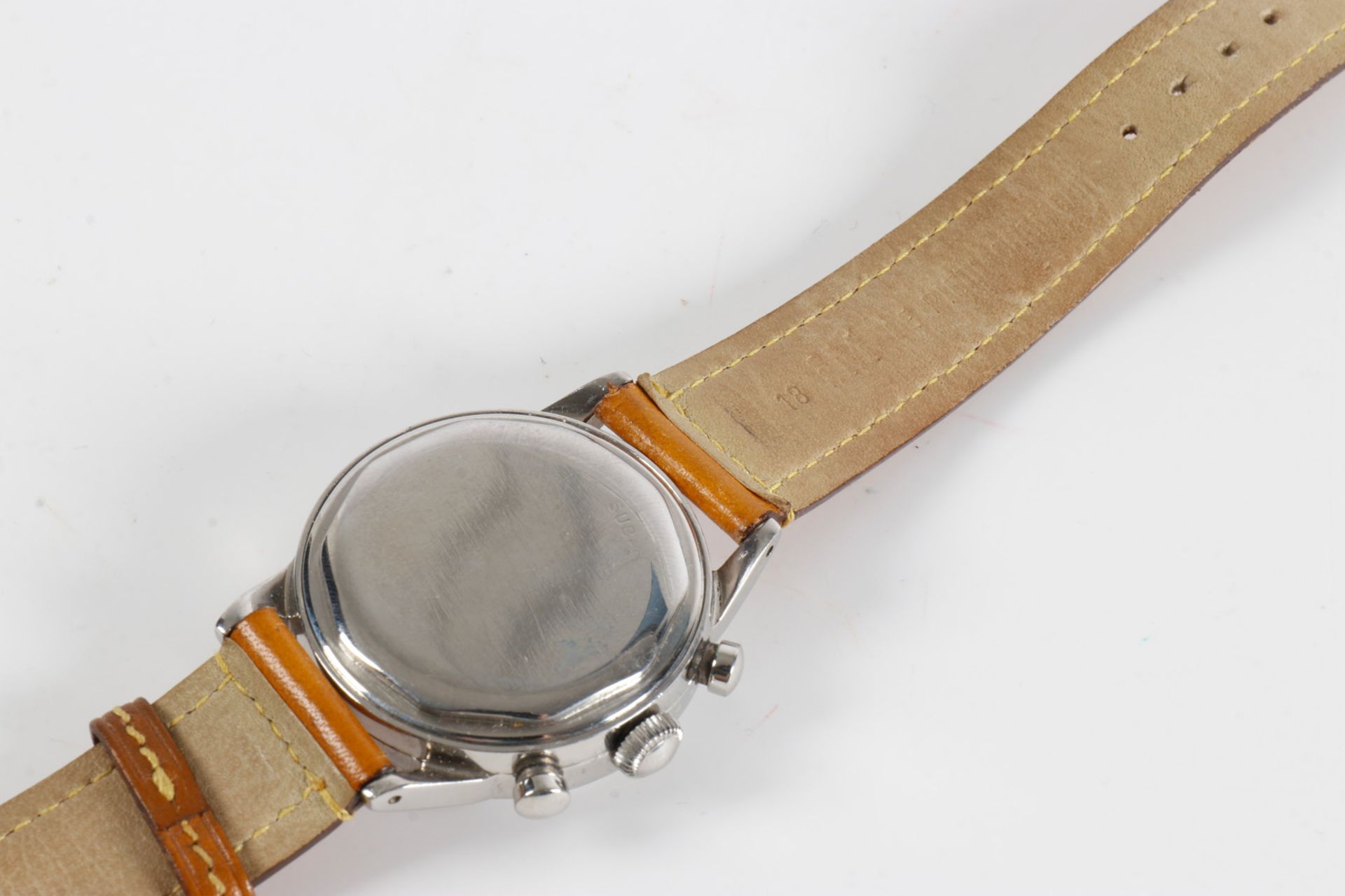 Alte Movado Herrenarmbanduhr Chronograph mit kleiner Sekunde, Minuten- und Stundenanzeige, großer - Image 5 of 5