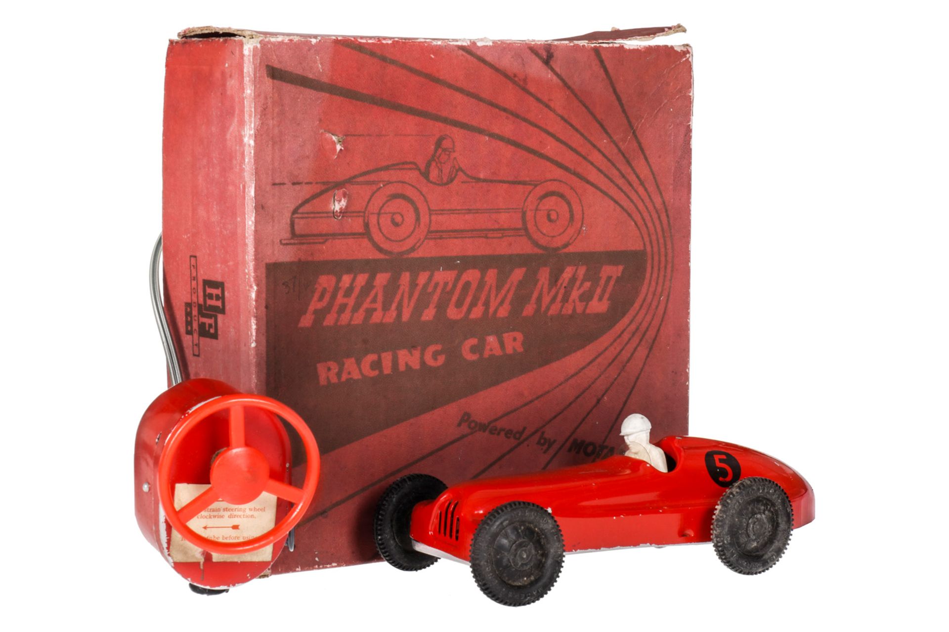 Harold Flory Rennwagen Phantom Mk II, Powered by Motamatic, mit Fernbedienung und sich in die Kurve 