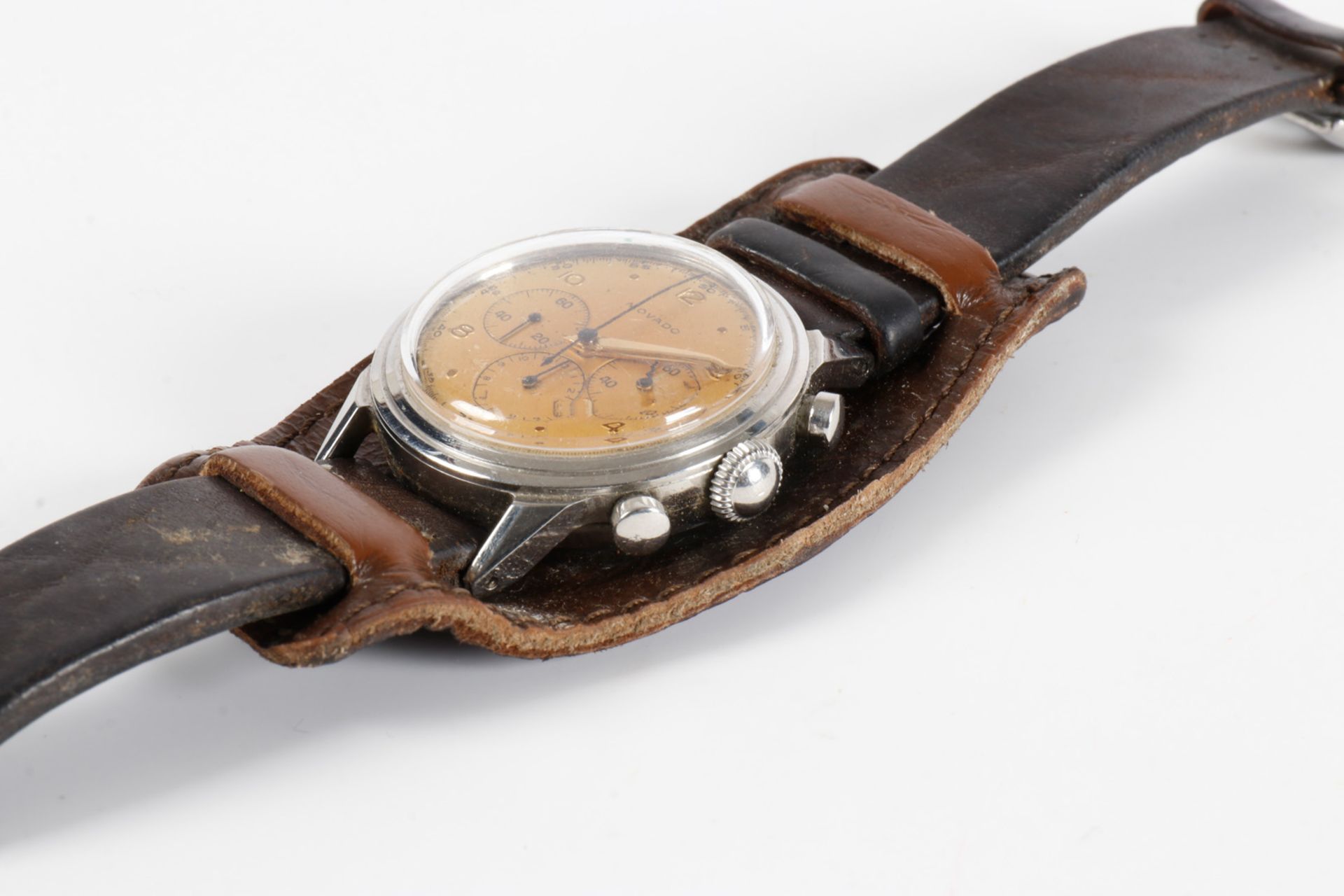 Alte Movado Herrenarmbanduhr Chronograph, Nr. 9280, Handaufzug intakt, mit kleiner Sekunde, Stoppzei - Bild 4 aus 4