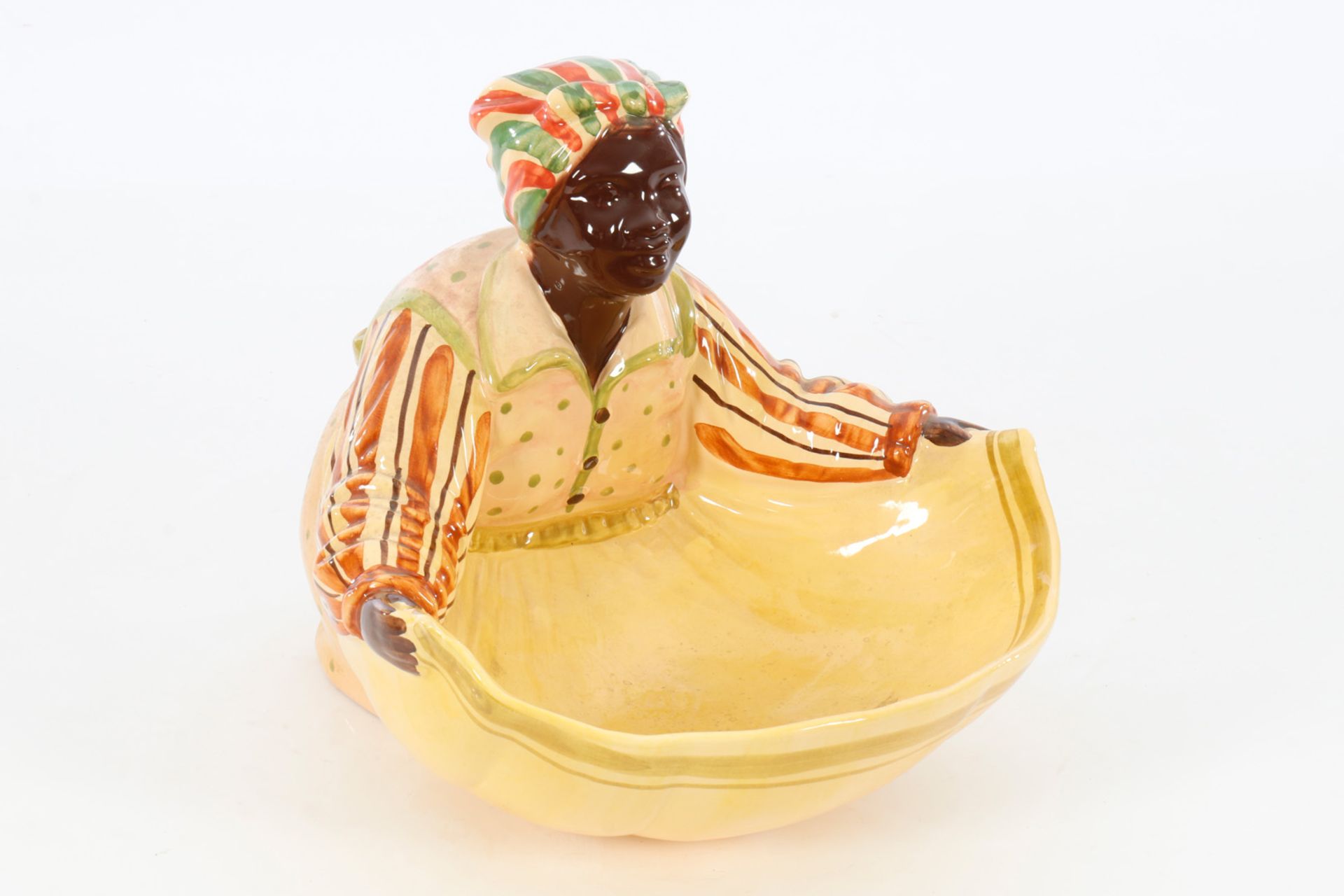 Keramikfigur, Mohr mit Schale ”Nougatine, Venchi Unica”, L 30