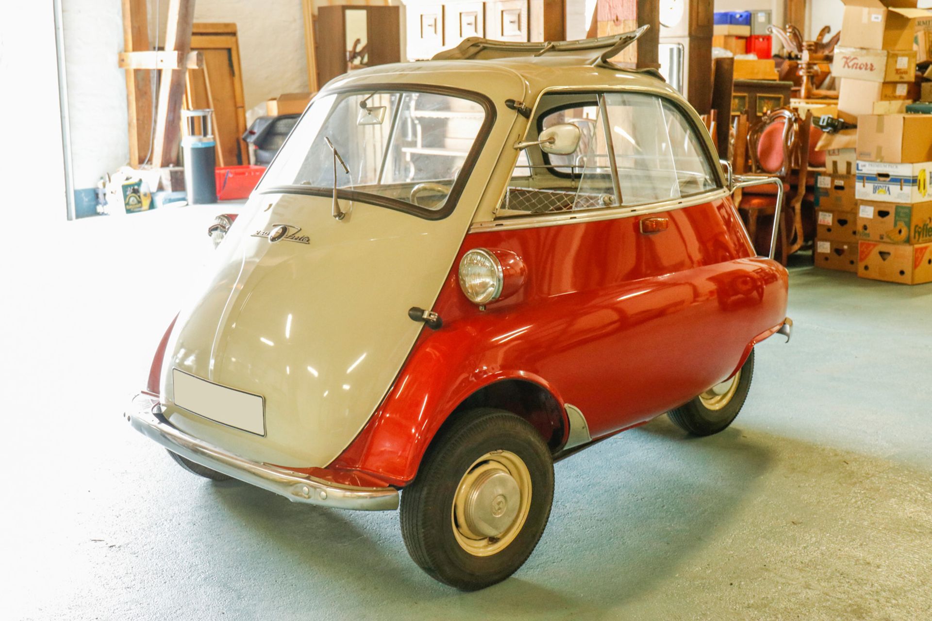 Oldtimer Kleinwagen BMW Isetta 250 464388 PS 12 / 5800, ccm 245, 2 Sitzplätze, 01.07.1960, Faltdach, - Bild 14 aus 21