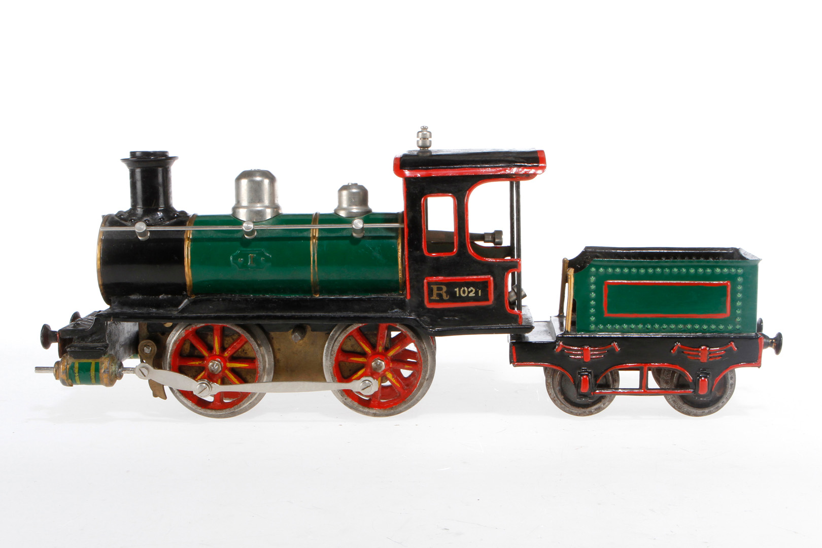 Märklin B-Dampflok, S 1, uralt, Uhrwerk intakt, mit Tender, ÜL und ergänzt,