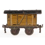 Märklin gedeckter Güterwagen 1863, S 1, uralt, CL, Dach ersetzt, L 14,5, Z 4