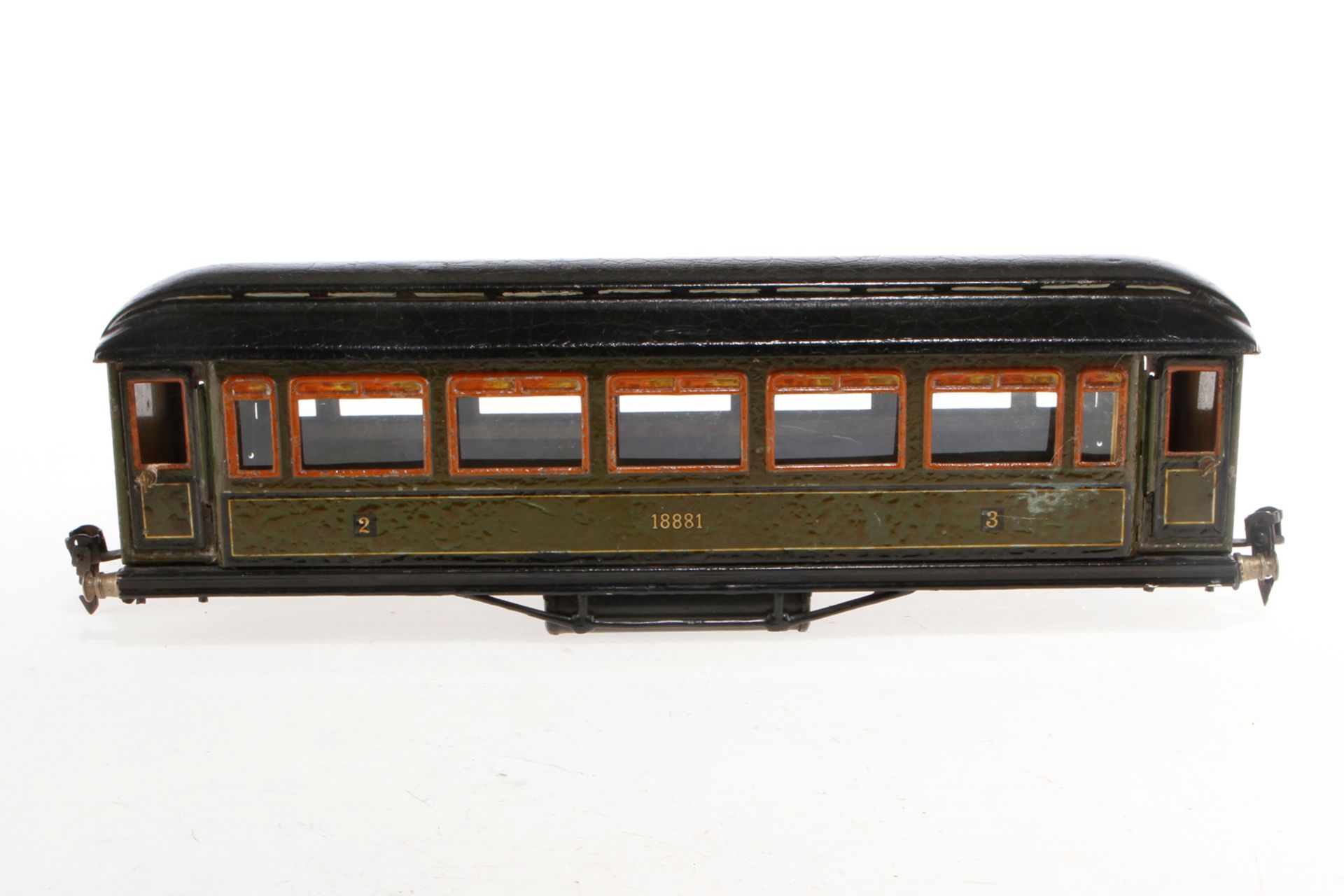 Märklin Personenwagen 1886, S 1, CL, mit 4 AT, ohne Drehgestelle, NV, L 33,5, Z 4