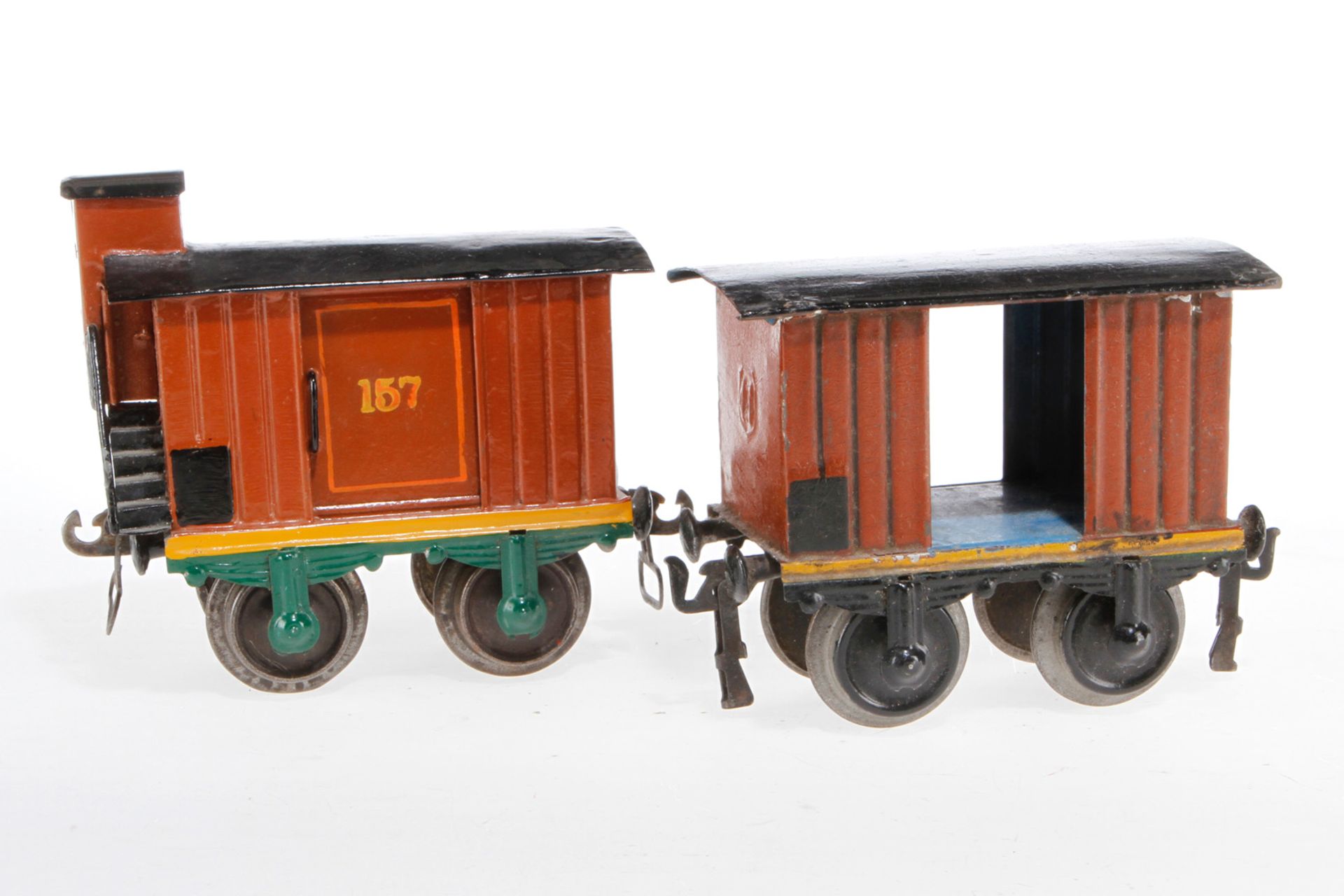 2 Märklin Güterwagen, S 1, uralt, meist ÜL, Z 4