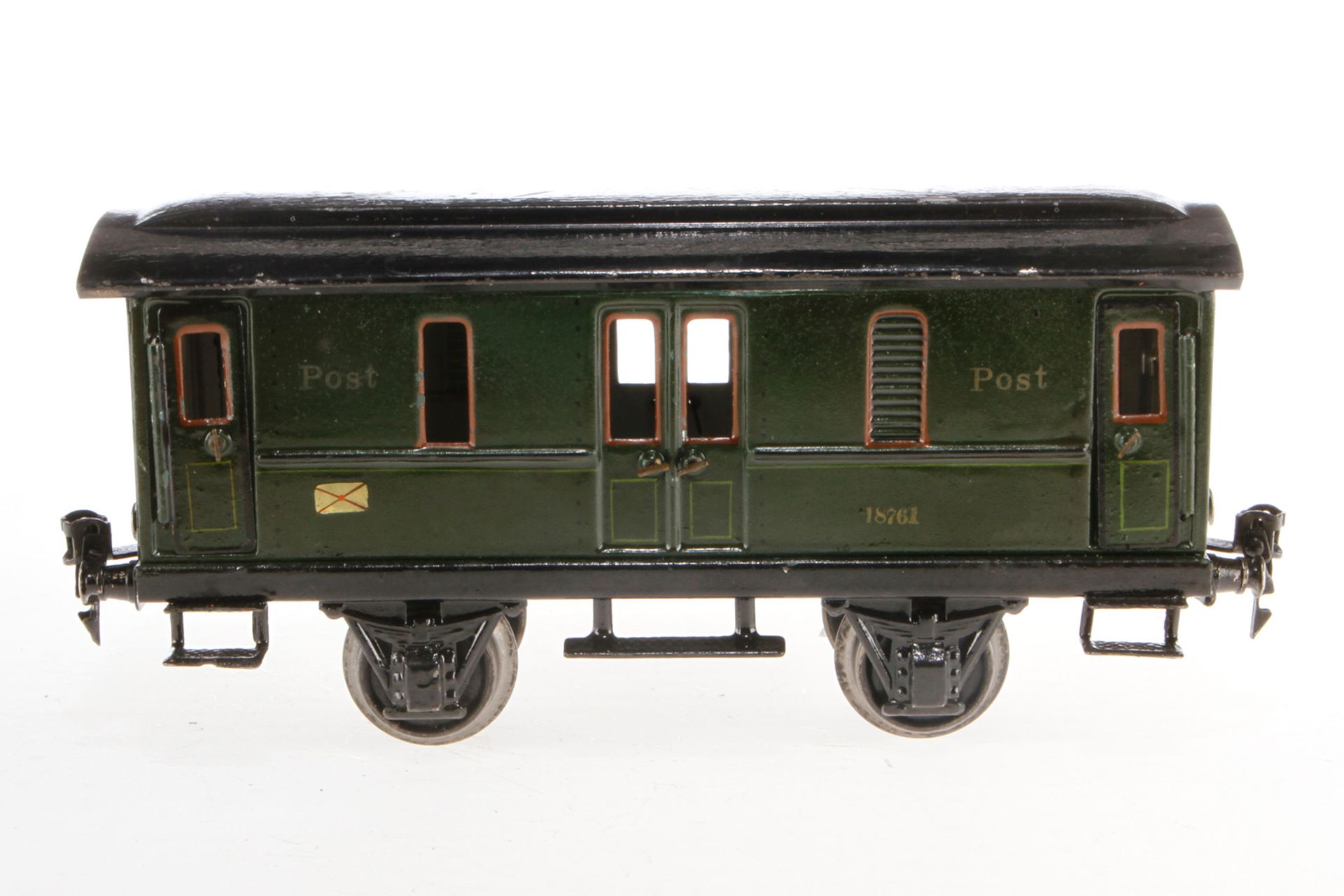 Märklin Postwagen 1876, S 1, HL, mit 4 AT, Schwarzbereiche rest., L 24, Z 4