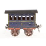 Märklin Personenwagen, S 1, uralt, blau, HL, L 12, Z 4